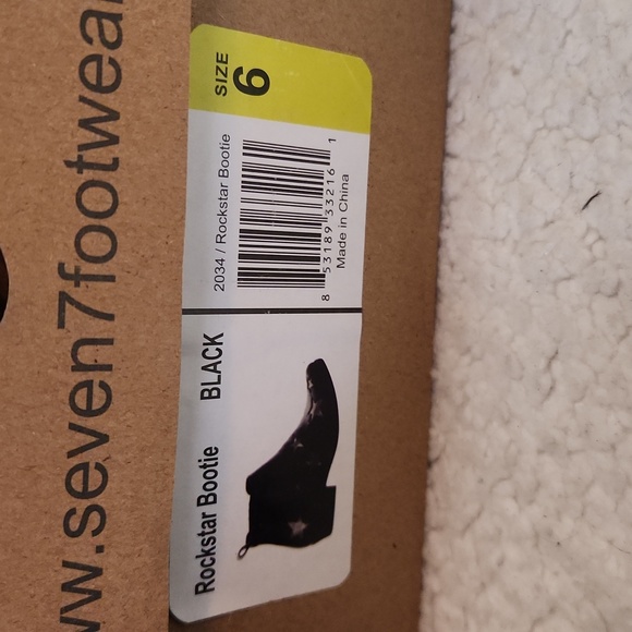 Seven7 Rockstar Ankle Booties Shooties Black Cowboy Foot - Picture 14 of 16